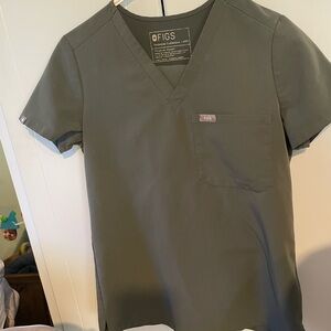 Figs Men's Olive Short Sleeve Tee